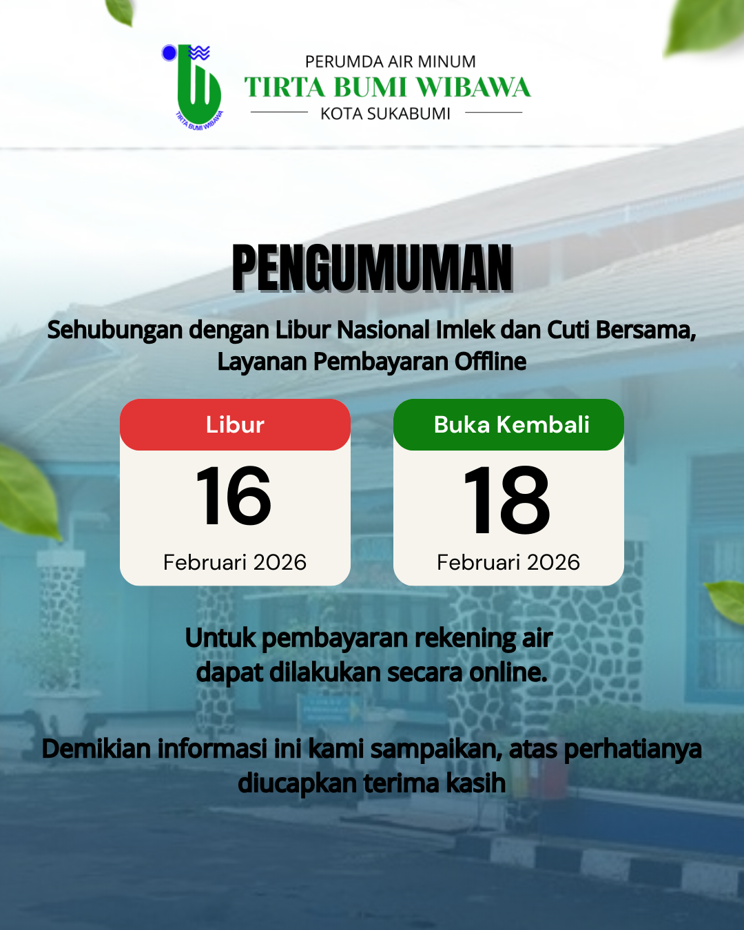 Pengumuman Libur Imlek dan Cuti Bersama 2026