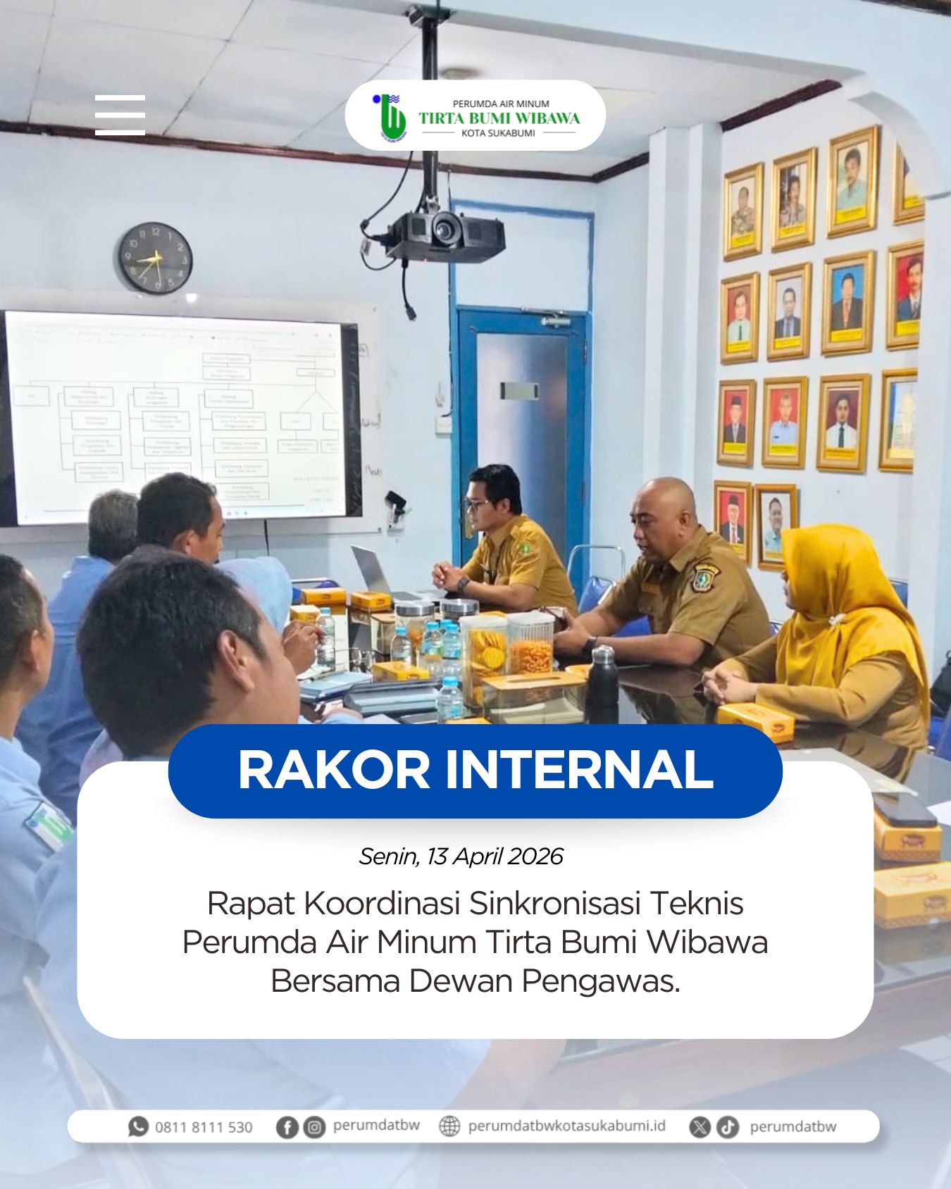 Perumda AM Tirta Bumi Wibawa Gelar Rakor Strategis Bersama Dewan Pengawas