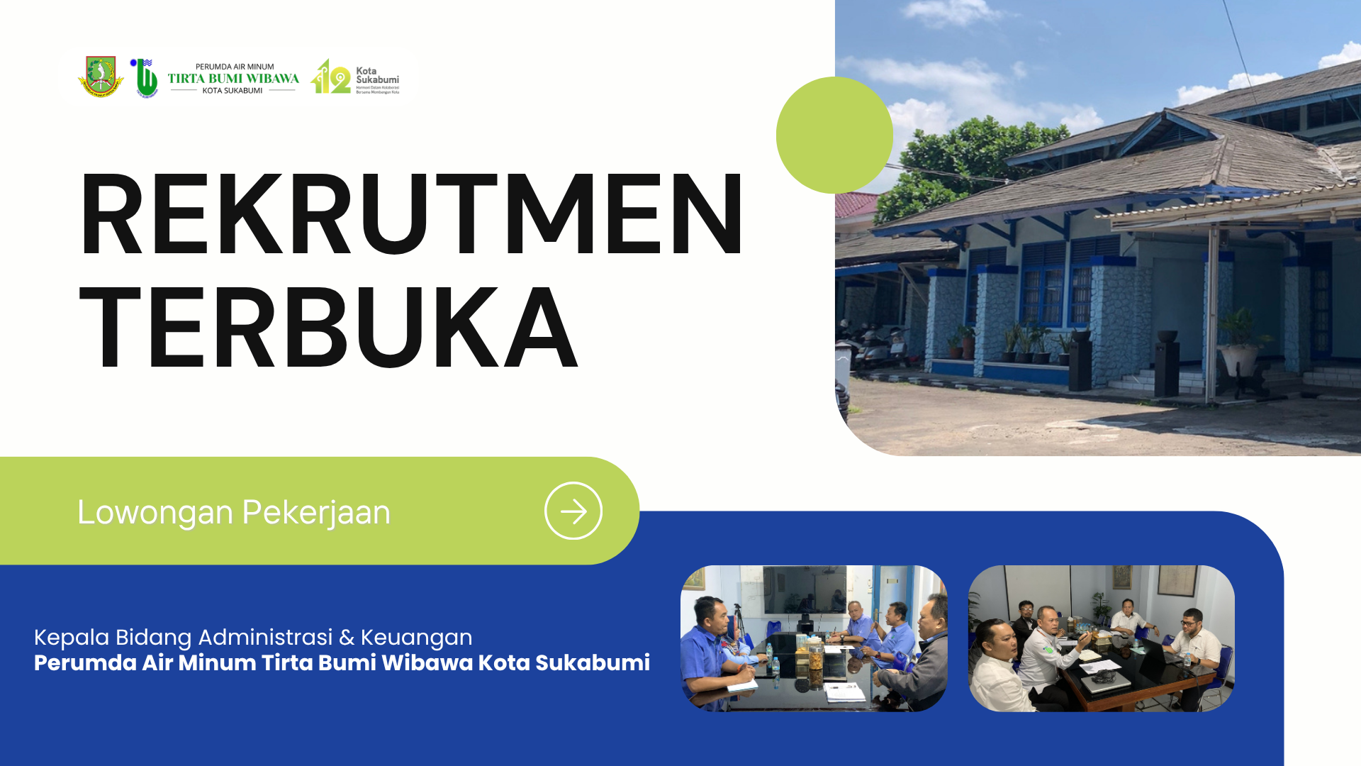 Rekrutmen Terbuka Posisi Kepala Adminitrasi & Keuangan PDAM Tirta Bumi Wibawa Kota Sukabumi